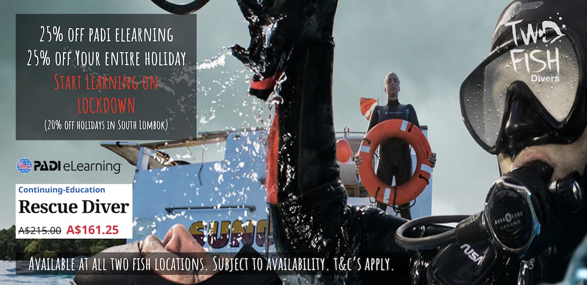 PADI RESCUE DIVER ELEARNING ONLINE CLASS YOU SAVE $43.00 